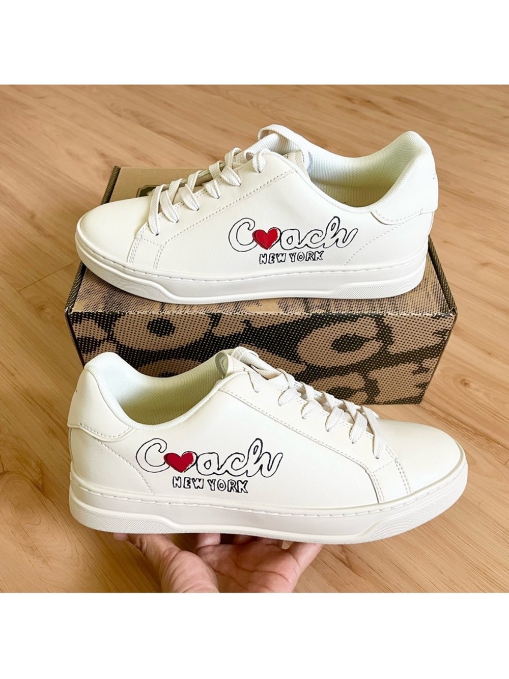 Coach High Line Sneaker With Heart Women 10.0 B # CBR66 - Picture 2 of 13